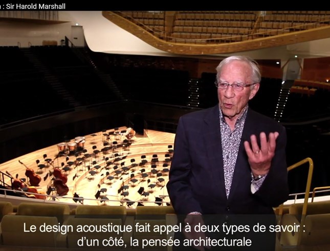 Interview de Sir Harold Marshall, principal acousticien de la Philharmonie de Paris, pionnier des réflexions latérales et grand innovateur dans la conception des salles de concert